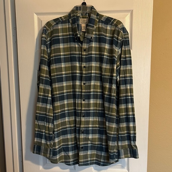 L.L. Bean NWOT men’s greet long sleeve button down flannel shirt size XL tall - Picture 1 of 9